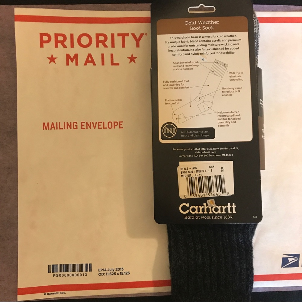 Carhartt Cold Weather Boot Socks Made in USA - Picture 3 of 8